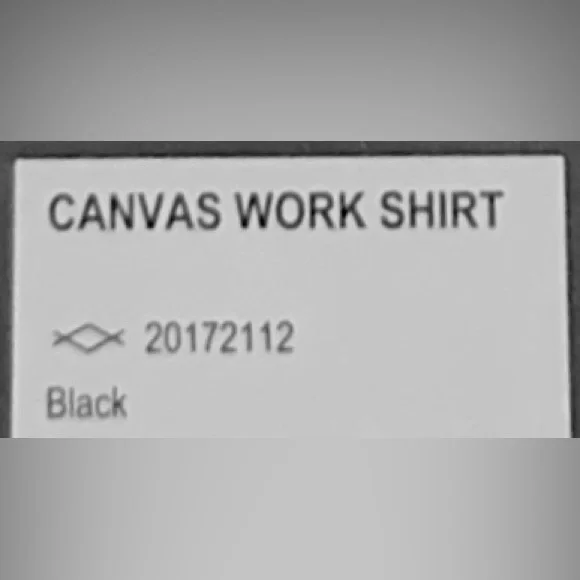 Filson Canvas Work Shirt 100% Cotton Snap Button Style 20172112 in Black Size L